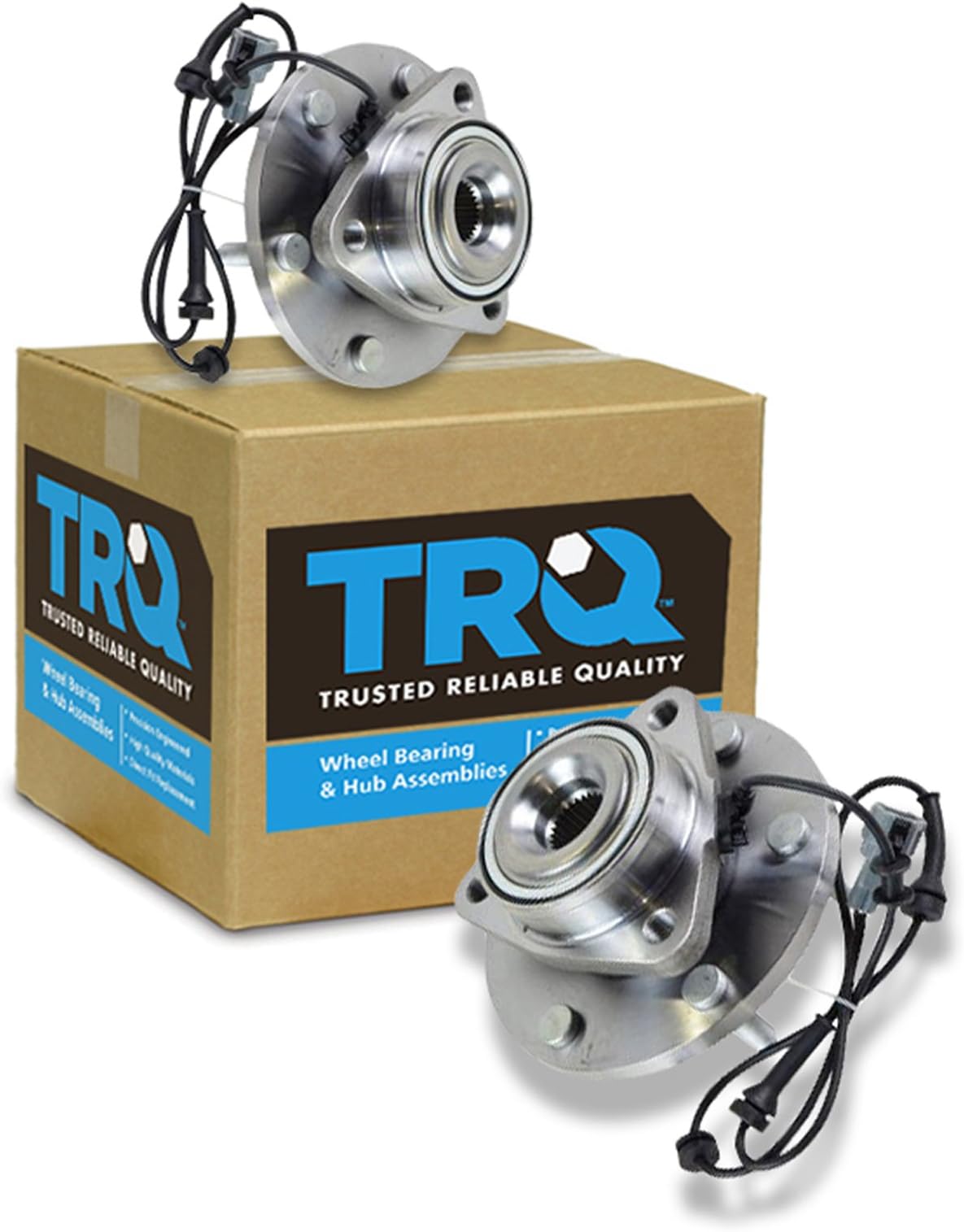 TRQ Front Wheel Hubs & Bearings Pair Set for Nissan Armada