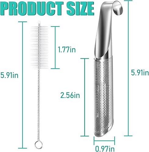 Miniatura 4 de 3 infusor de té y 1 cepillo, difusores de té para té suelto, infusor de té para hojas de té sueltas, café, especias, condimentos, infusor de té con