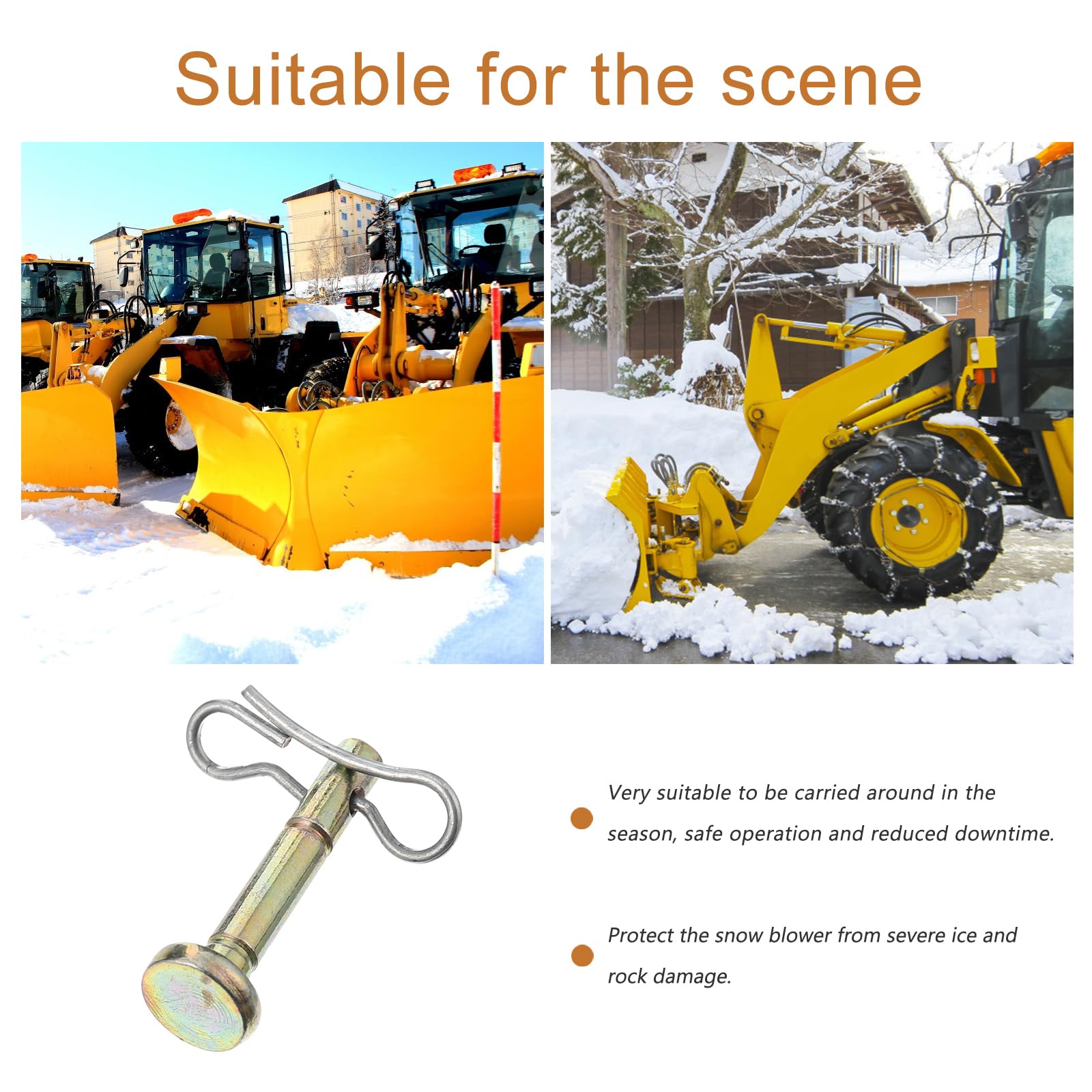 BESTonZON Boulons et goupilles de cisaillage pour Fraise à Neige - Compatible avec MTD 714-04040 et 738-04124 - Pièces de Rechange pour souffleur à Neige en métal