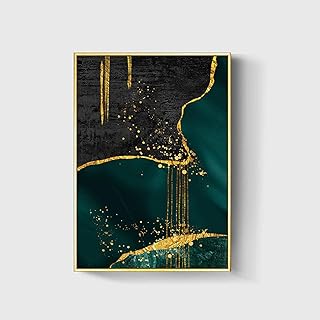 HYY-YY Stampa Astratta Minimalista Poster su Tela   Immagine Artistica da Parete Texture Verde Pittura Camera da Letto contemporanea Banksy Decorazioni per la casa 27,5