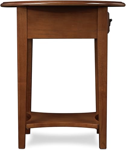 Miniatura 39 de Leick Home 10036 Mesa auxiliar redonda de cristal con estante, cereza chocolate y vidrio tintado Roble chocolate/vidrio,Gris (rustic gray),Roble