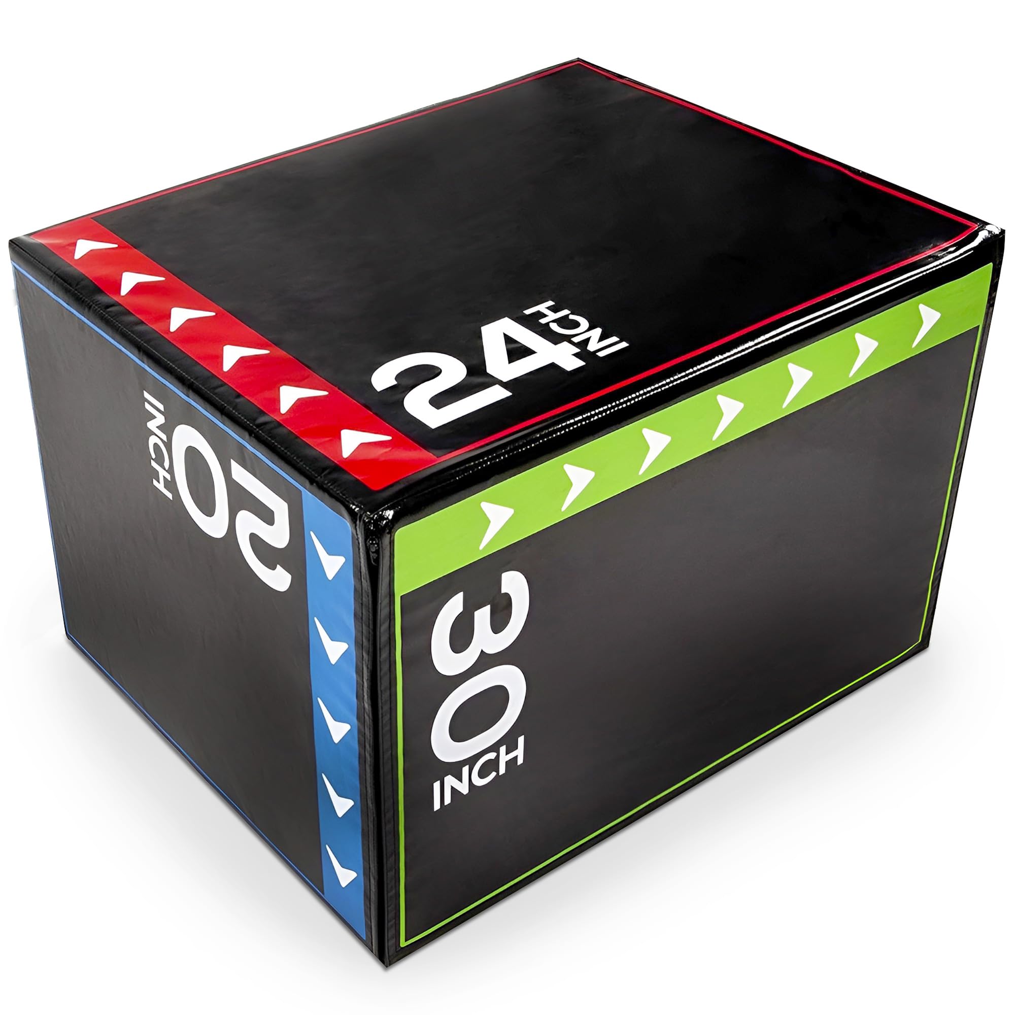 BalanceFrom 3 in 1 20"x24"x30" Foam Plyometric Box Jumping Exercise
