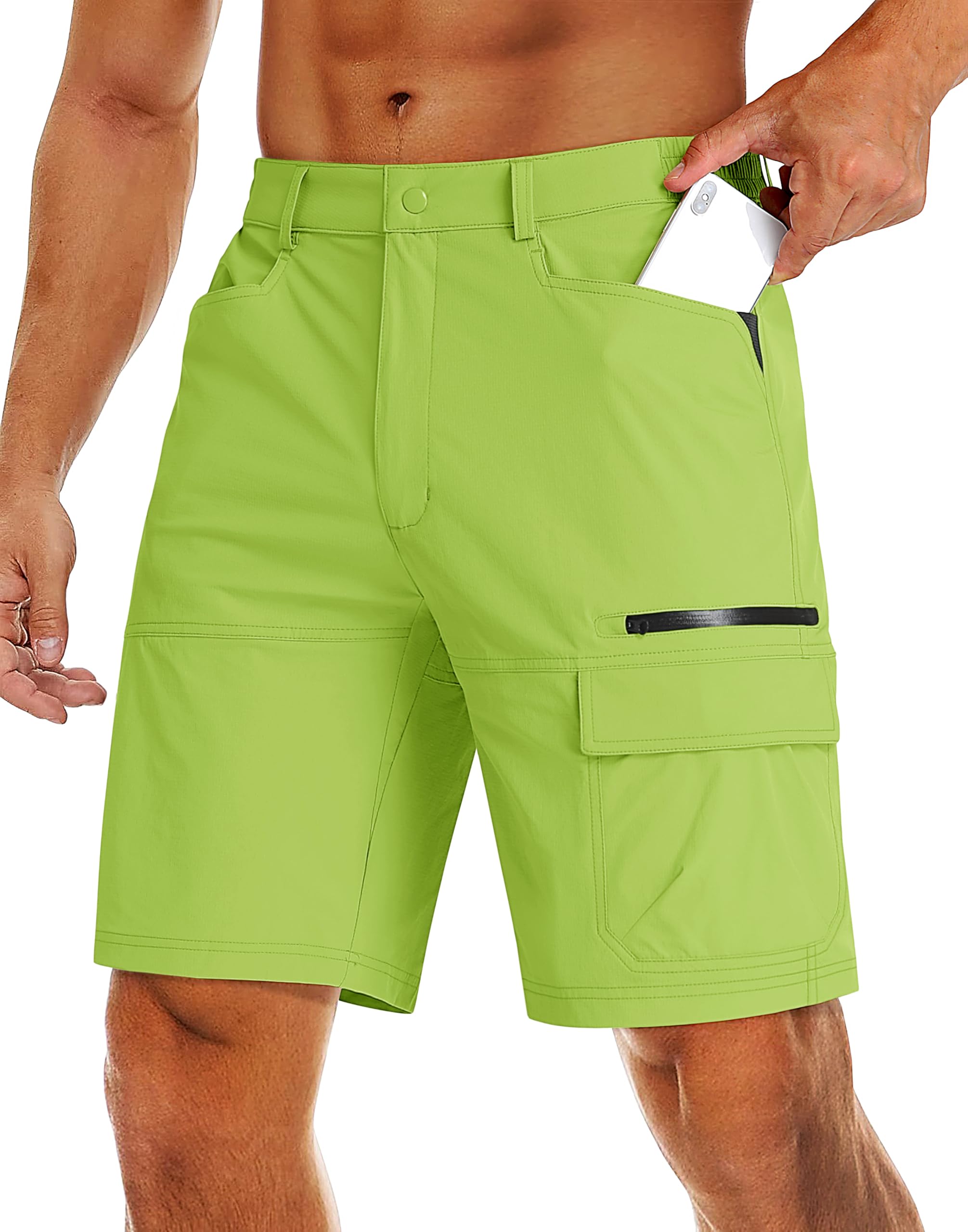 MAGCOMSEN Men's Hiking Cargo Shorts 9" Quick Dry Lightweight Summer Casual Shorts for Men Work Golf Outdoor 5 Pockets