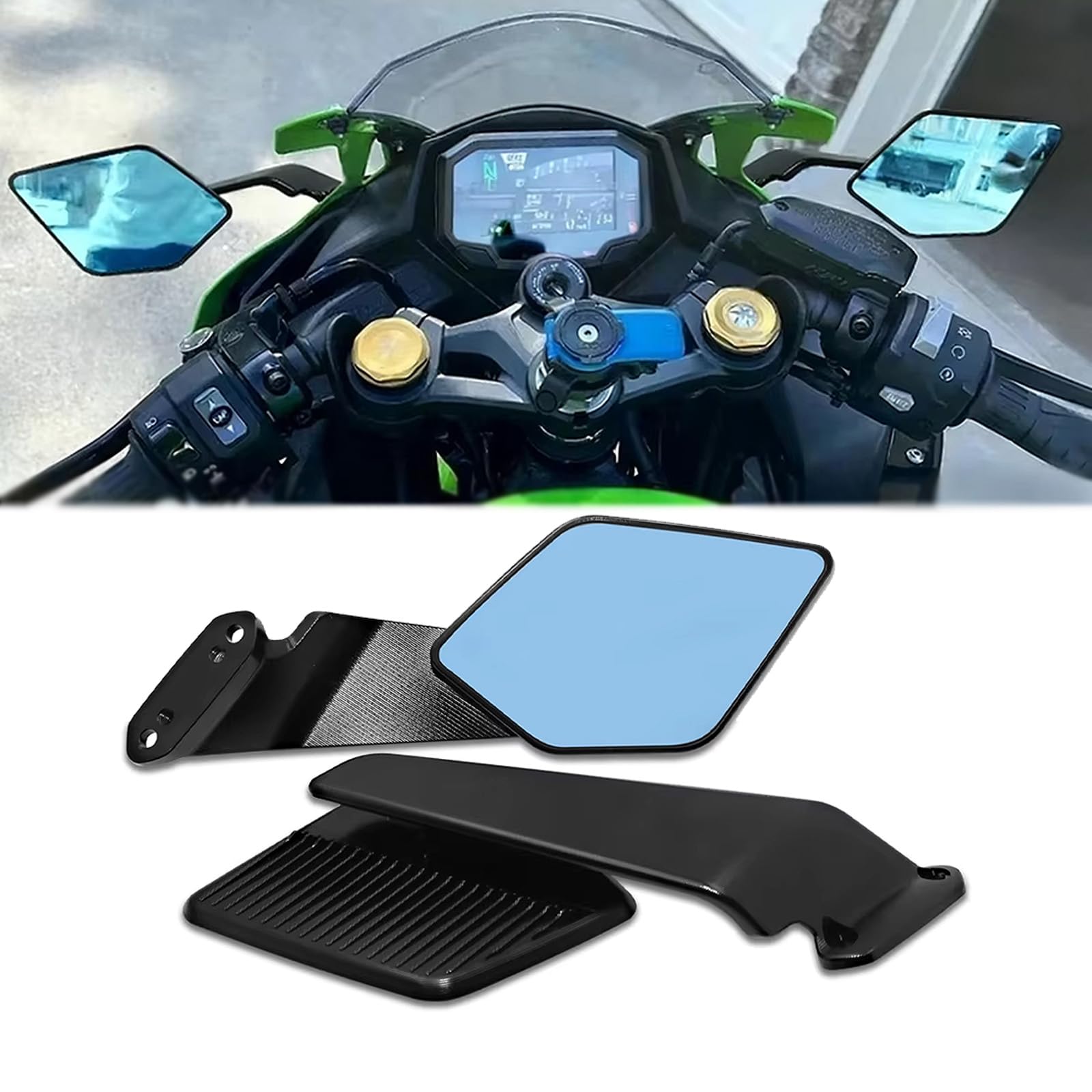 Amazon | FOR 2026 ZX4R ZX4RR zx4r zx4rr オートバイ用バックミラー