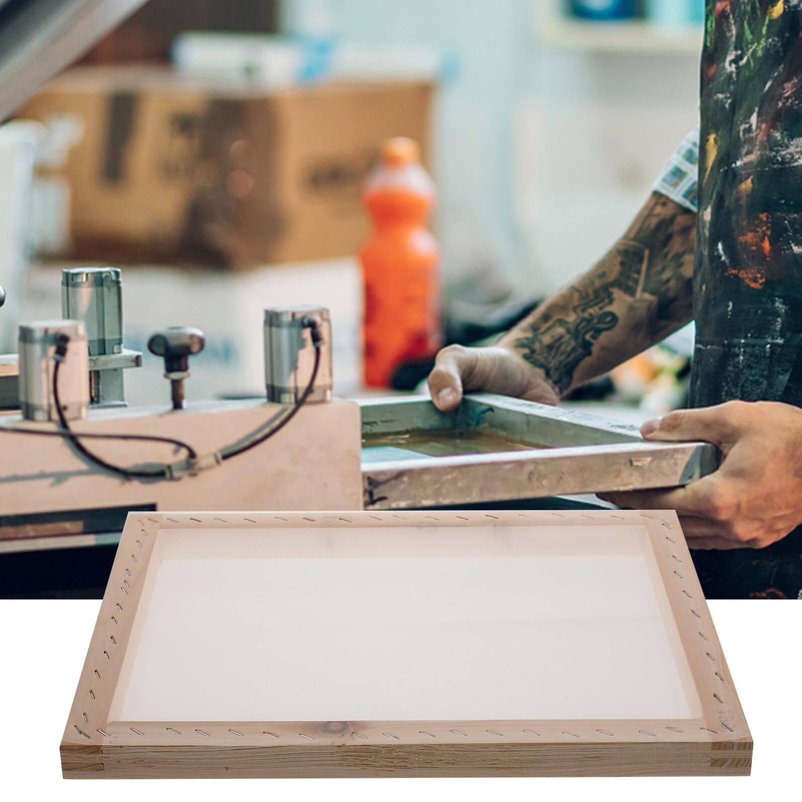 Housoutil 3 Pezzi Telaio Serigrafia in Legno per DIY Cornice Stampa Artigianale Leggera e Compatta per Tessuti Magliette e Progetti Creativi e Adulti