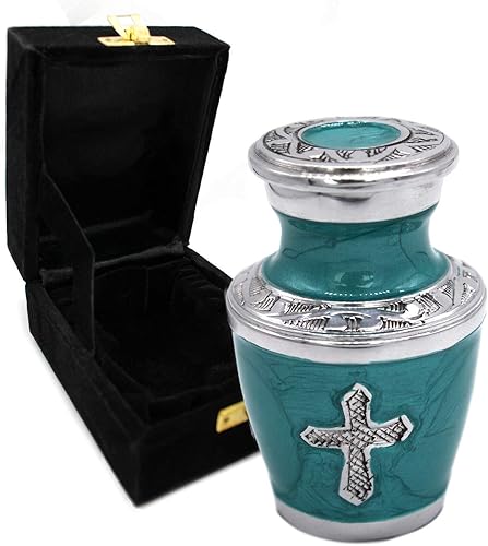 Miniatura 12 de Moonstone - Urnas de cremación azul para cenizas humanas, hombres adultos, para funeral u hogar. Urnas de cremación para hombres adultos, urnas