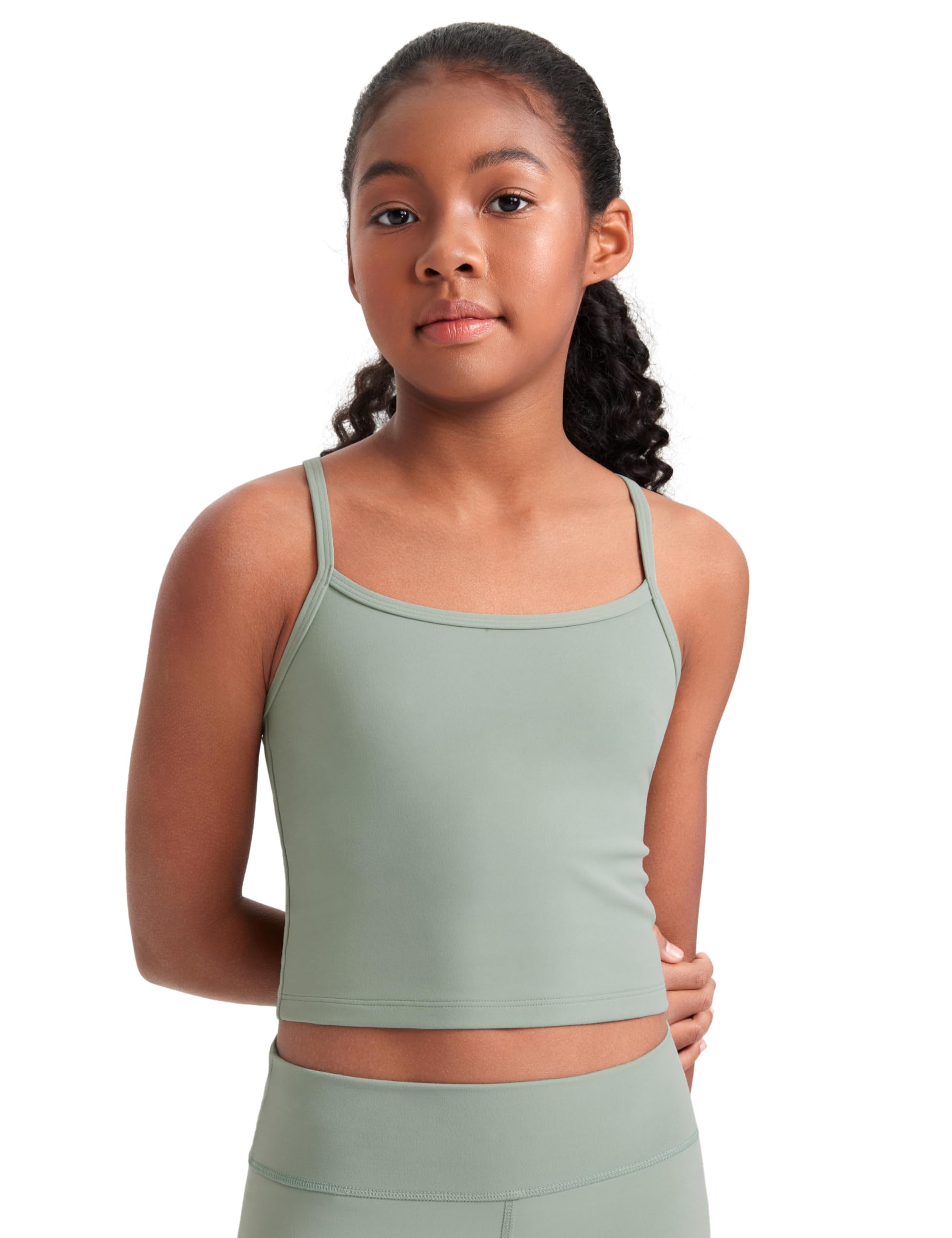 CRZ YOGA Girls Butterluxe Double Lined Cami Tank