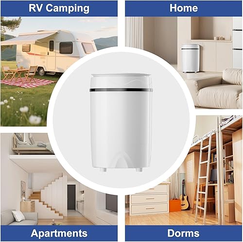 Miniatura 5 de Lavadora portátil de zapatos, evitar agua fría, lavadora semiautomática, tres funciones lavar zapatosropa y secado por centrifugado, PA cerdas