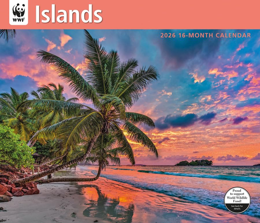 Carousel Worldwide, WWF Islands 2026 Large Wall Calendar