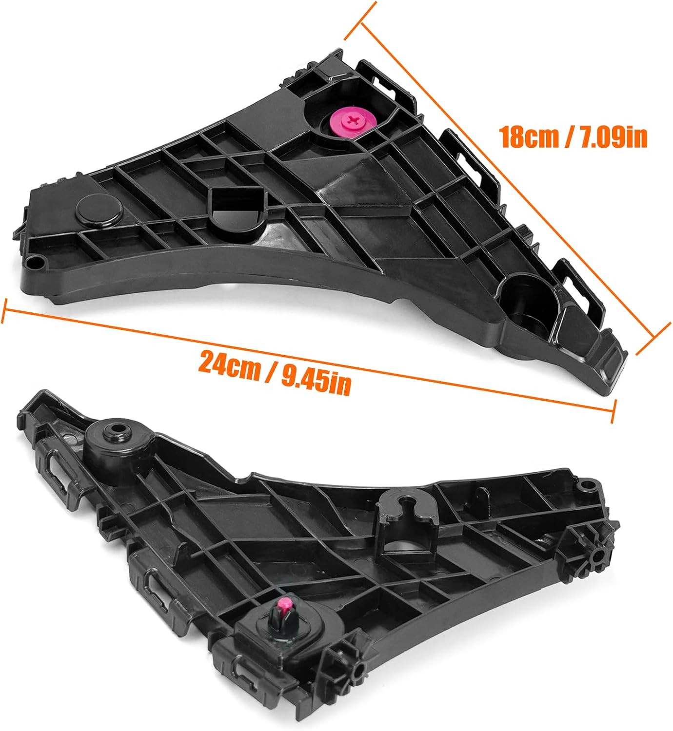 Yumzeco 1Pair Compatible with Toyota Bumper Brackets Tundra 2014 2015 2016 2017 2018 2019 2020 2021,Driver and Passenger Side Palstic Toyota Tundra Front Bumper Retainers Replace 521160C110 521150C110