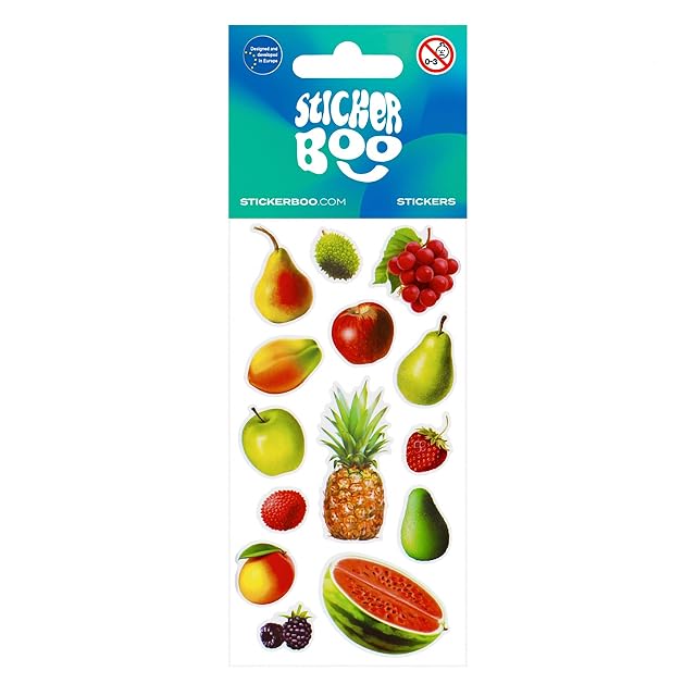 Foto 4 de 5 de Set de pegatinas de colores fruta, pegatinas para niños