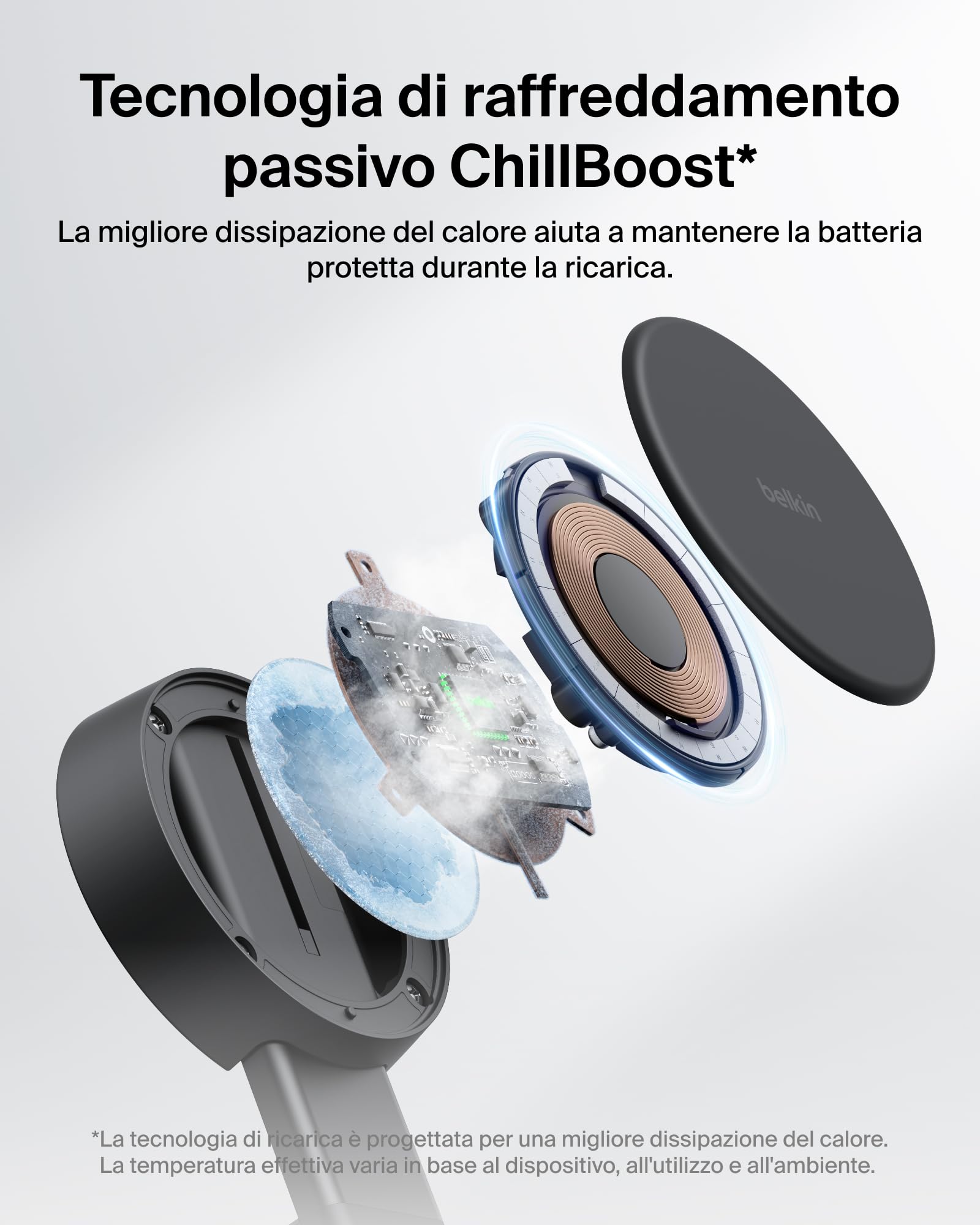 Belkin UltraCharge Pro Caricatore Wireless Qi2 25W 2 in 1 - Nero | Caricatore Wireless Magnetico Convertibile MagSafe, Certificato Qi2.2 per iPhone, Apple Watch, Auricolari, Alimentatore 45W