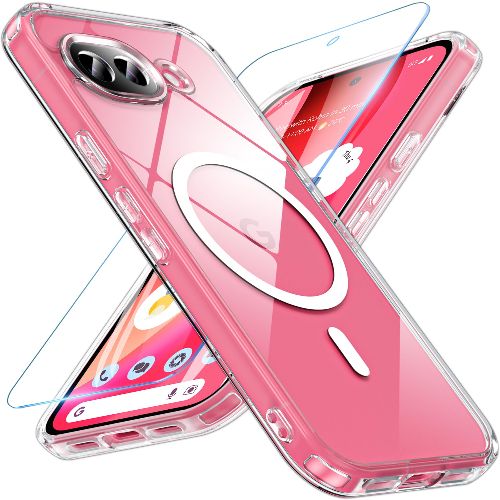 Amazon.co.jp: BESINPO Google Pixel 10a ケース ガラスフィルム付き