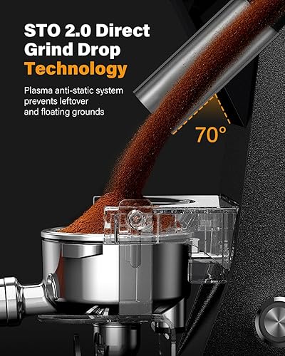 Miniatura 5 de SHARDOR Molinillo de café de 2.520 in, molinillos eléctricos de café espresso para uso doméstico con precisión de grado comercial, 100 ajustes de