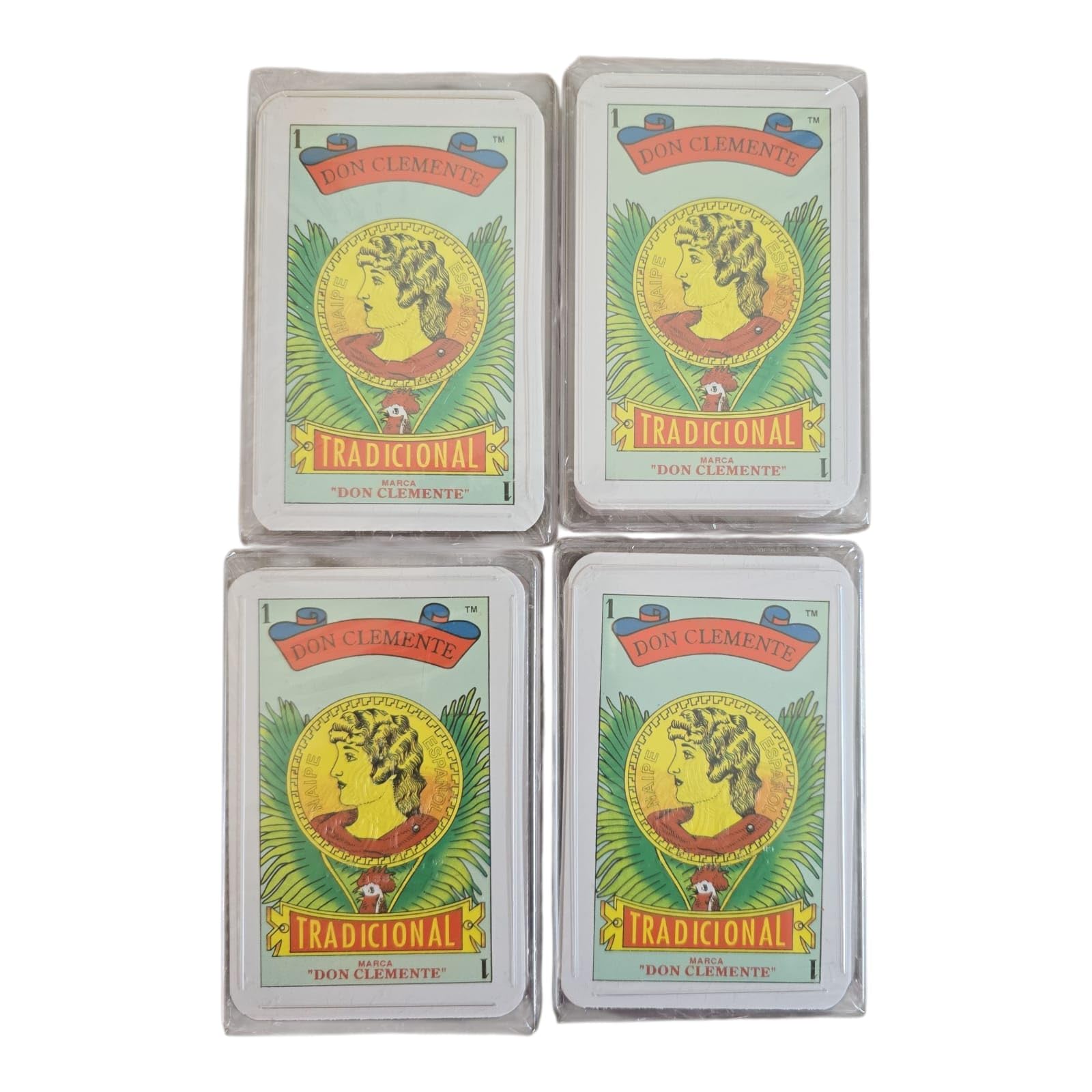 4pc Mexican Playing Cards Baraja Naipe Spanish Style Don Clemente Extra Classic Since (1887) 100% Guaranteed [EXTRA] Smooth To The Touch Supreme Quality