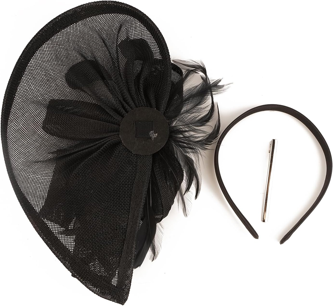 Cizoe Kentucky Derby Feather Fascinator Headbands Wedding Hair Clip Tea Party Hat for Women - Image 7