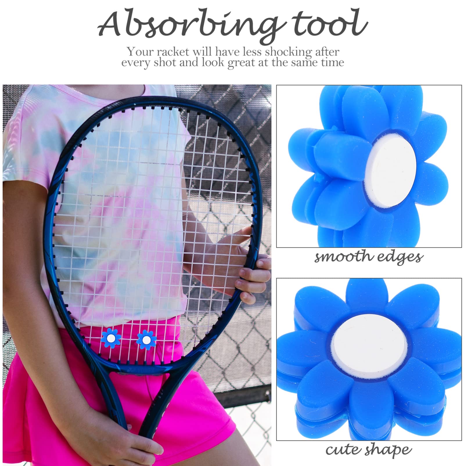 Set Di 3 Ammortizzatori Per Racchette Da Tennis In Silicone Per Prestazioni E Comfort Migliorati~p125494246