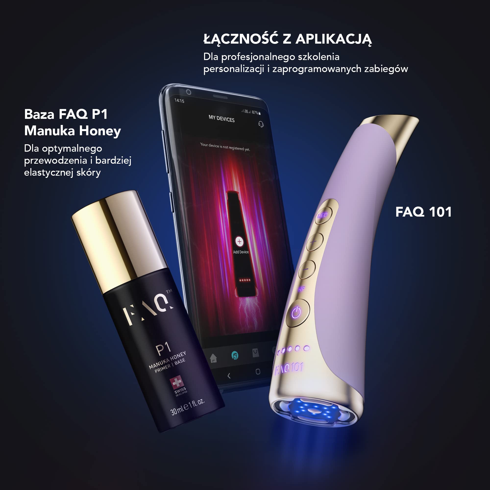 FAQ 101 Ametyst RF & LED urządzenie do twarzy - czerwone i niebieskie | Urządzenie do twarzy RF, masaż twarzy LED, czerwone światło, niebieskie światło, z aplikacją, promieniami skóry, pulsacjami