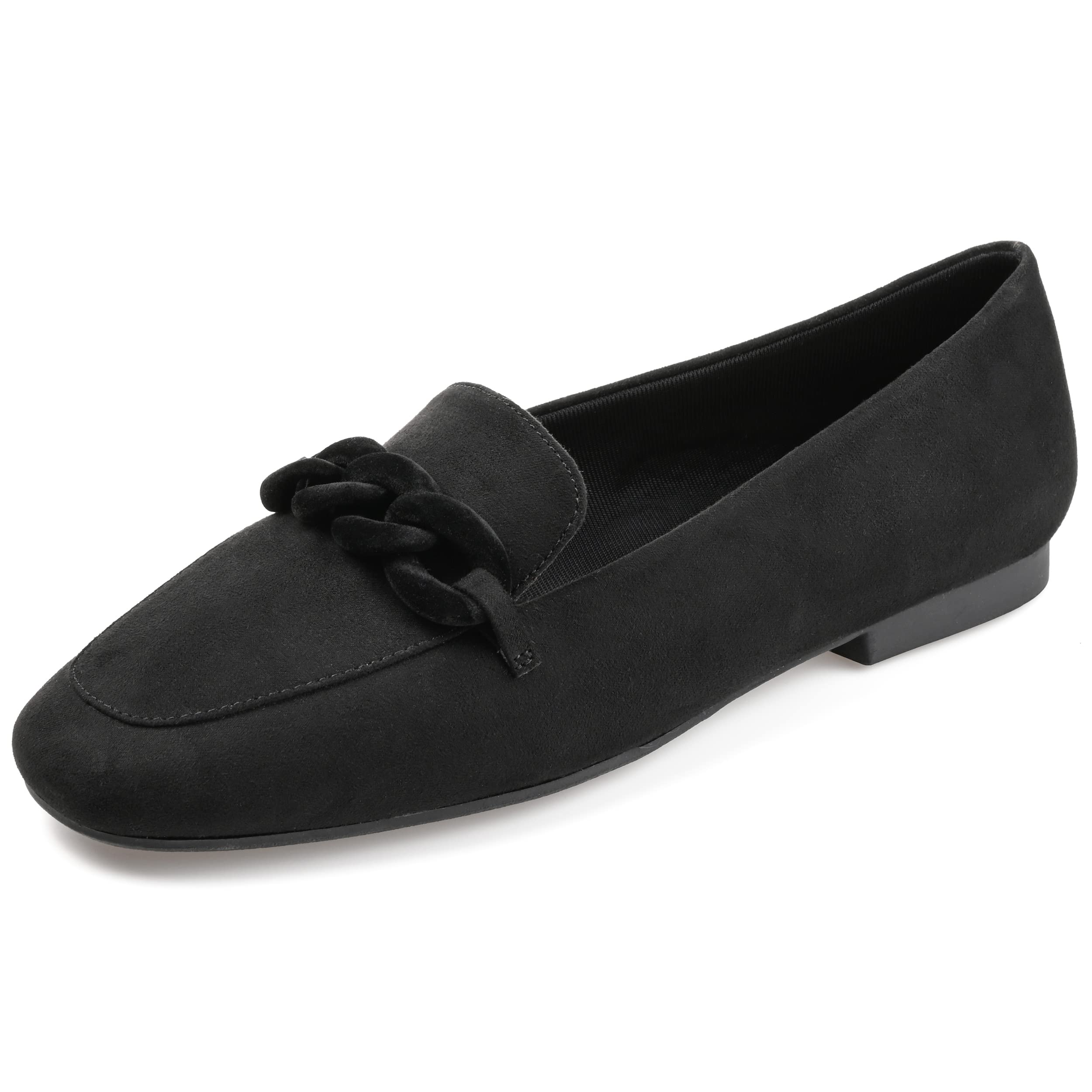 Journee CollectionWomens Medium and Wide Width Cordell Tru Comfort Foam Slip On Square Toe Loafer Flats