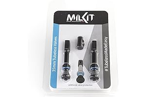 milkit Tubeless UST Valves 1 Pair for Presta and Schrader Valve Cores