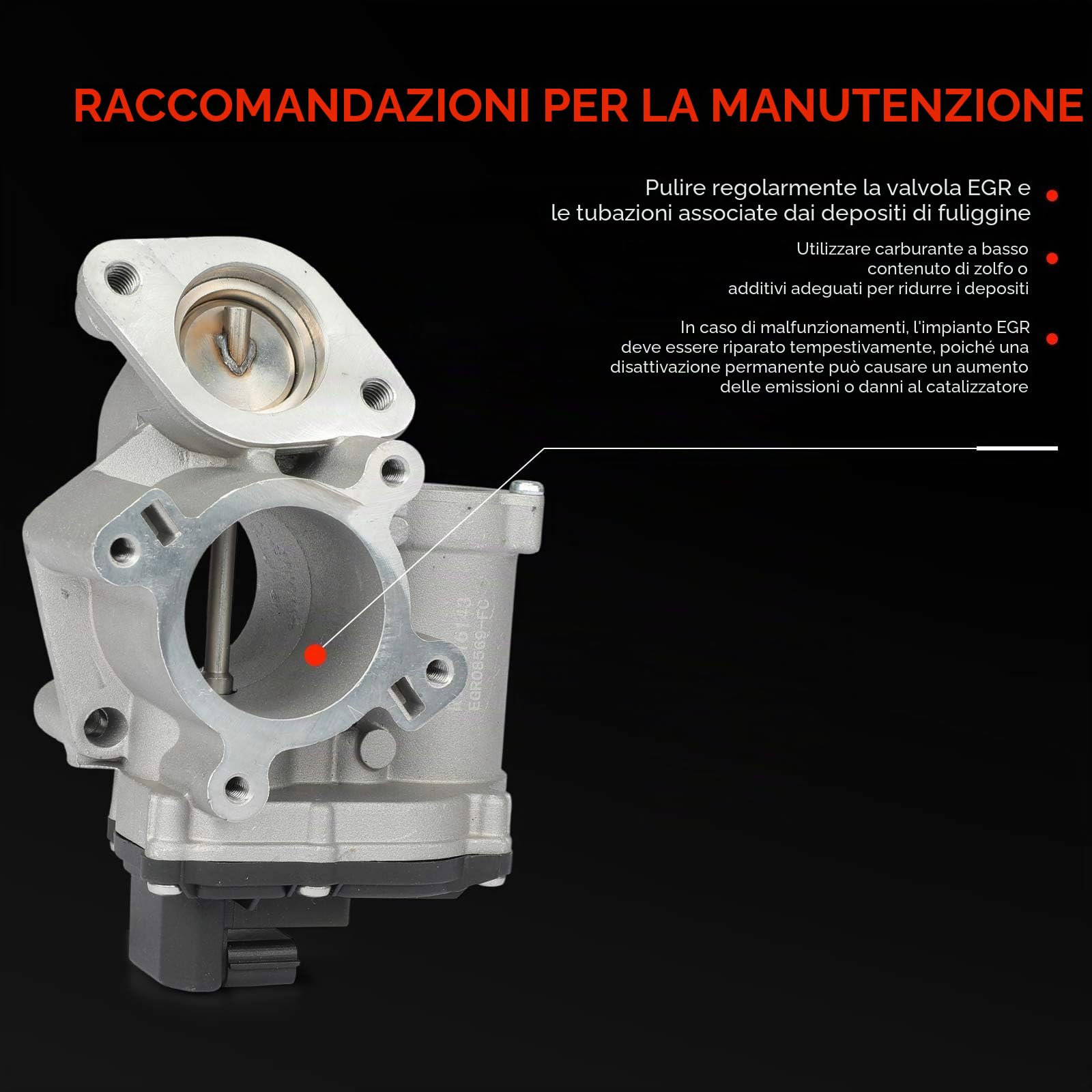 Frankberg Valvola EGR per il ricircolo dei gas di scarico 95508569 | Compatibile con: Grand Scénic III JZ0/1, NV400 pianale/telaio X62 X62B, M.e.g.a.n.e CC EZ0/1, NV400 Box X62 X62B