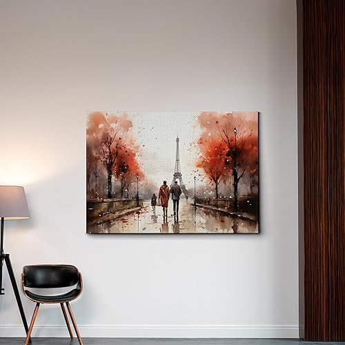 Miniatura 3 de Eiffel Tower painting, Eiffel Tower wall art, depiction of the Eiffel Tower at night in brilliance