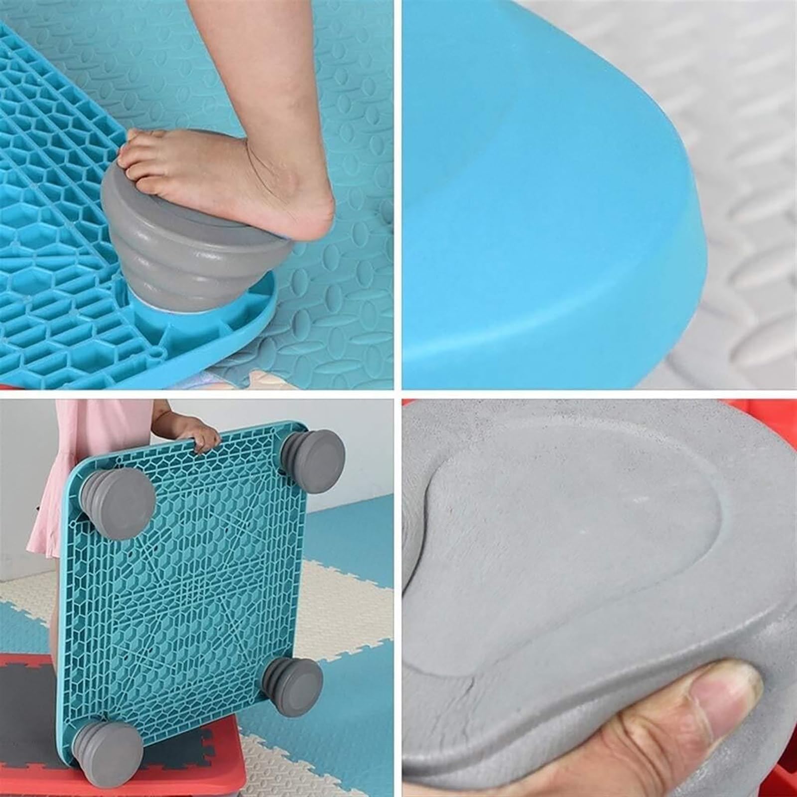 Mini trampolín para uso en interiores, diseño seguro y duradero con almohadillas de espuma de poliuretano, equipo sensorial para fitness y diversión, fácil de limpiar y desmontar
