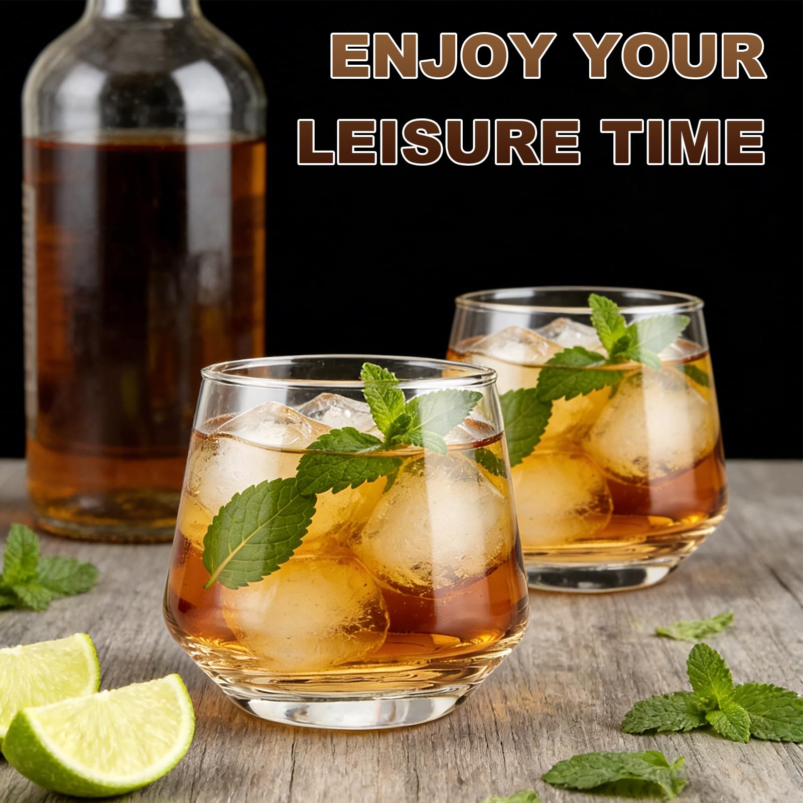 DAJAVE Set di 12 bicchieri da discoteca da 400 ml, bicchieri da whisky, set da 12 bicchieri da whisky, bicchieri da cocktail, riutilizzabili, lavabili in lavastoviglie