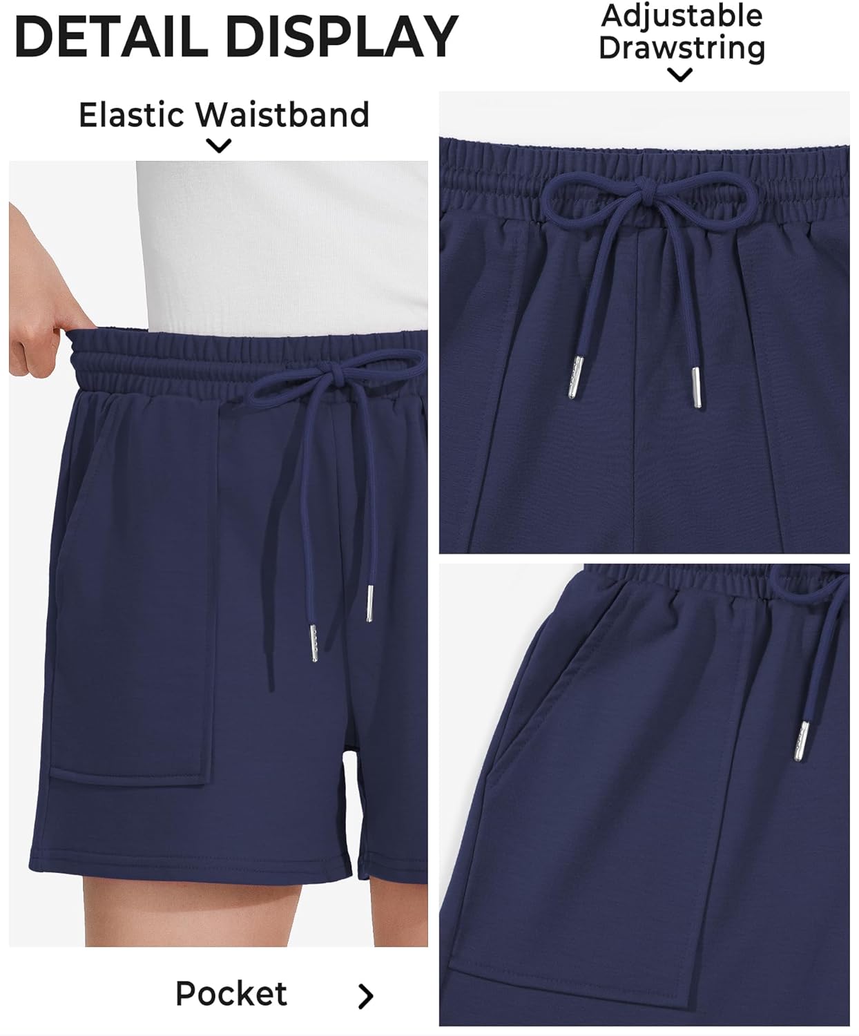 BOOPH Girls Shorts Summer Elastic Casual Running Shorts with Double Pocket for Kids 5-14 Years - Image 4