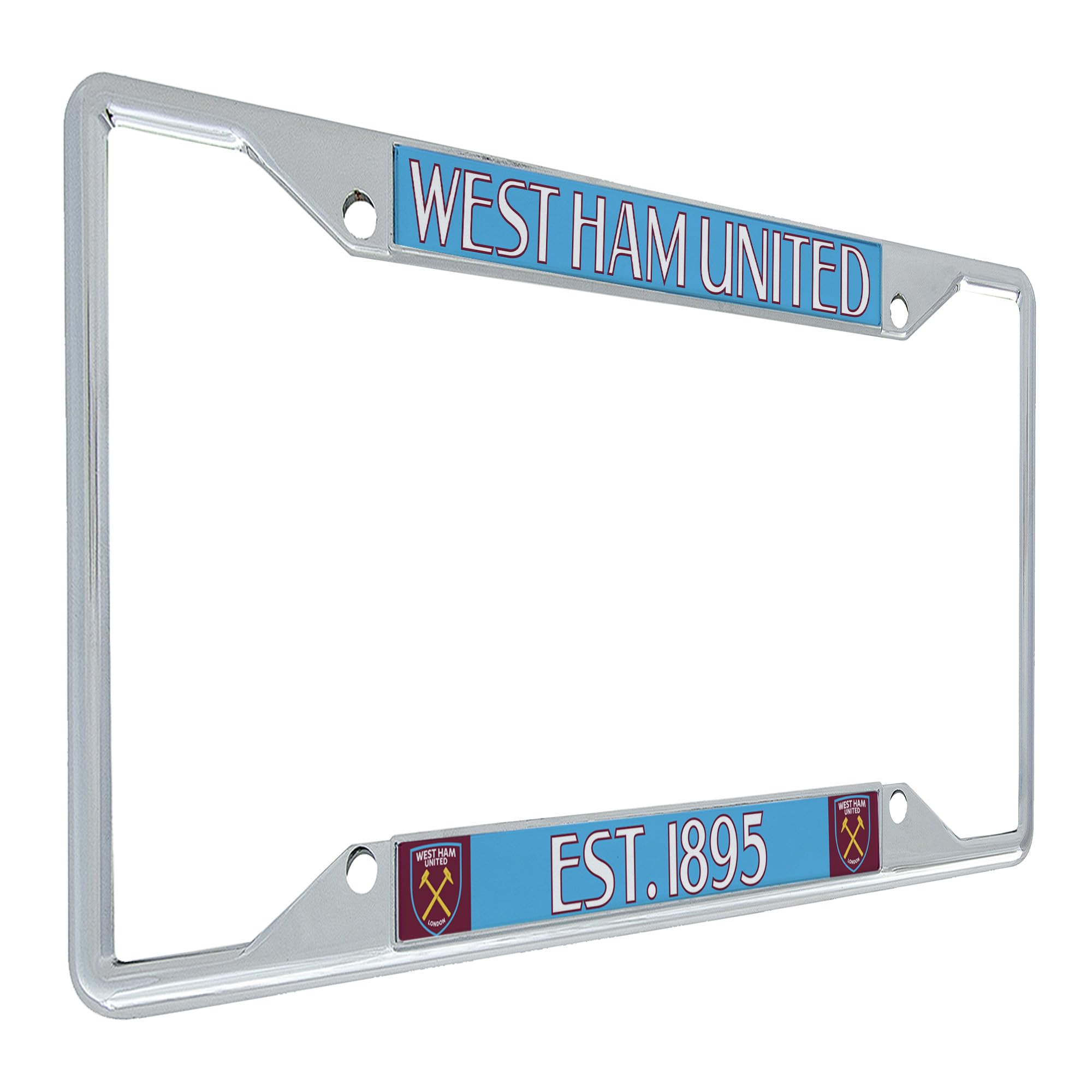 Desert Cactus West Ham United Car Accessories Hammers Football Soccer Metal License Plate Frame and Tag Holder for Front or Rear of Car (Style 1)