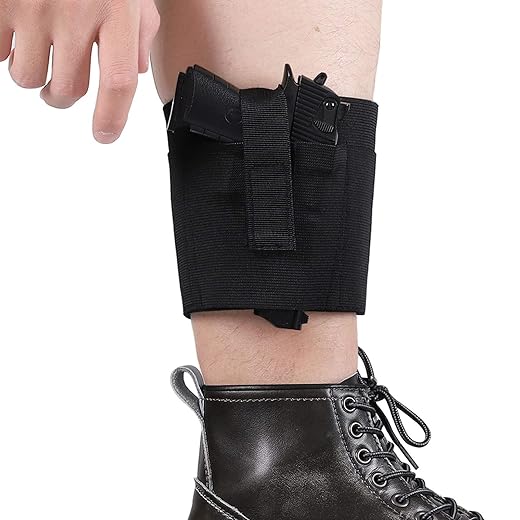 Concealed Carry Ankle Holster, Accmor Adjustable Elastic Leg Concealment Gun Holsters for Men and Women, Right & Left Hand Draw