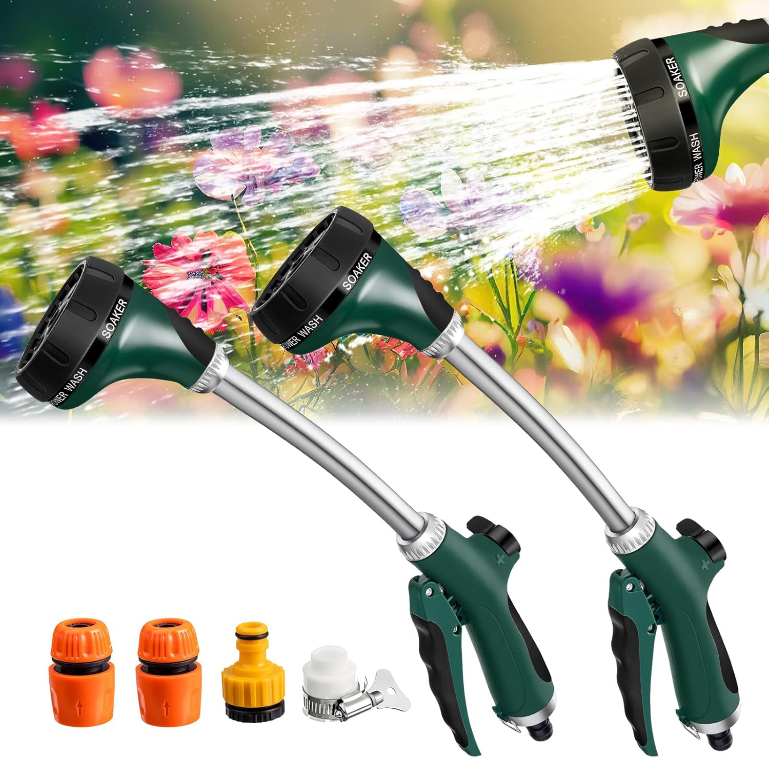 2 Pcs Hose Sprayer Wand Heavy Duty Watering Wand 15.8 Inch