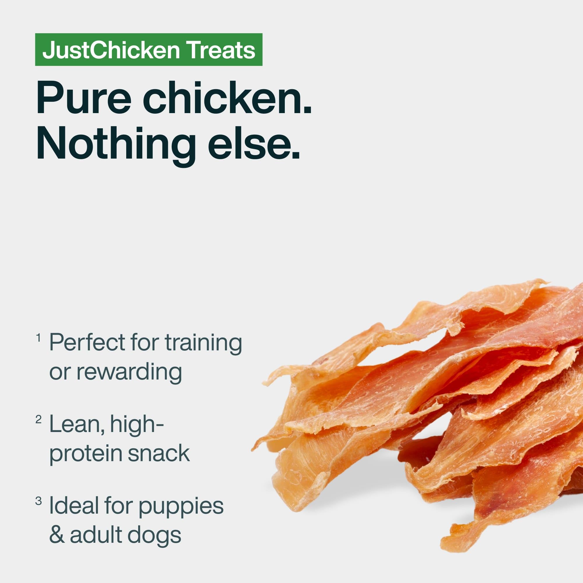 JustFoodForDogs Snack para Perros, Ingredientes Individuales, Pollo, golosinas saludables para Perros, 510 ml