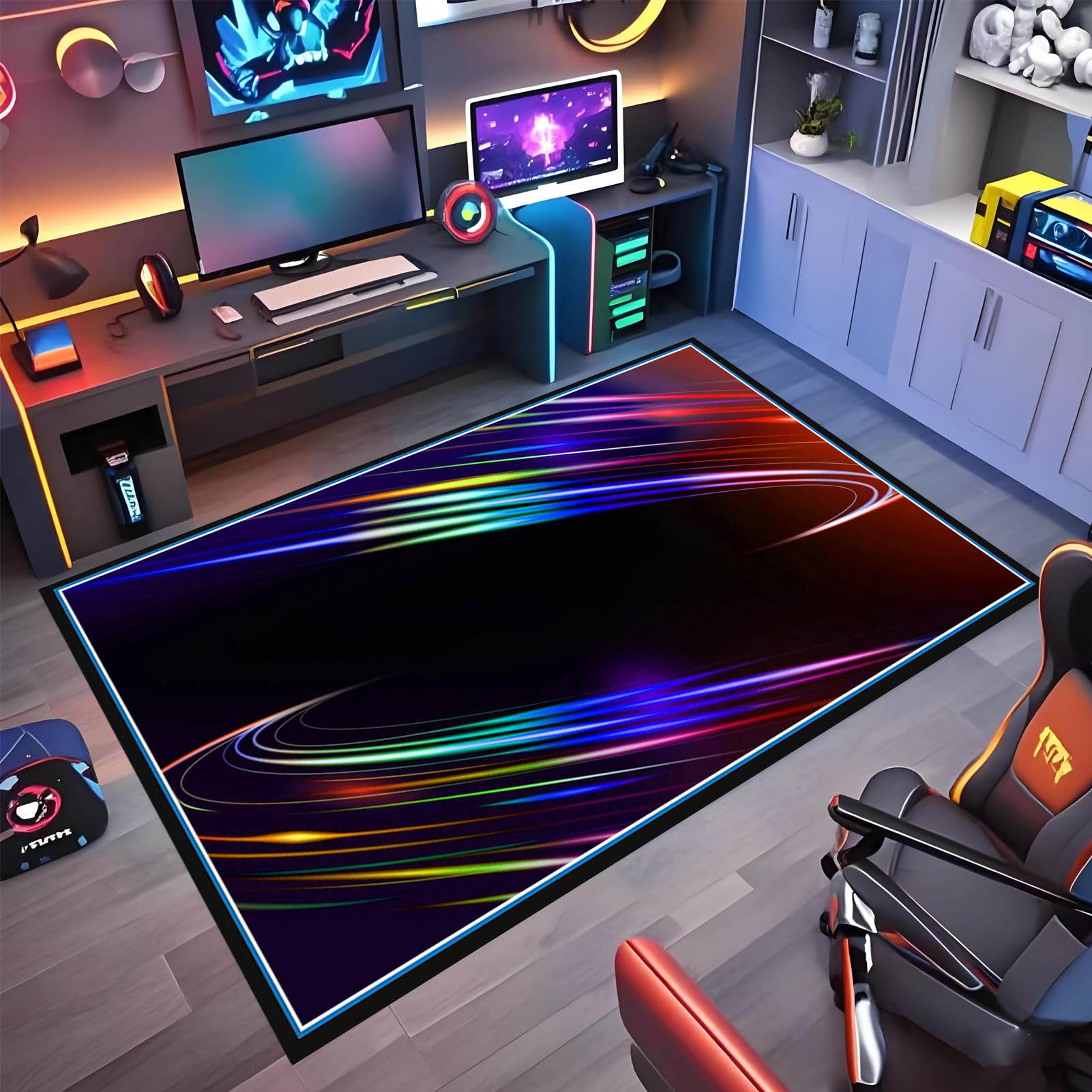 Wuzqju Gaming Chair Mat Non Slip 70 x 100 cm Chair Mat Office Chair Mat for Hard Floor Gaming Chair Mat Low Pile Desk Chair Mat Multi-Purpose Hard Floor Protector Chair Mats for Home and Office