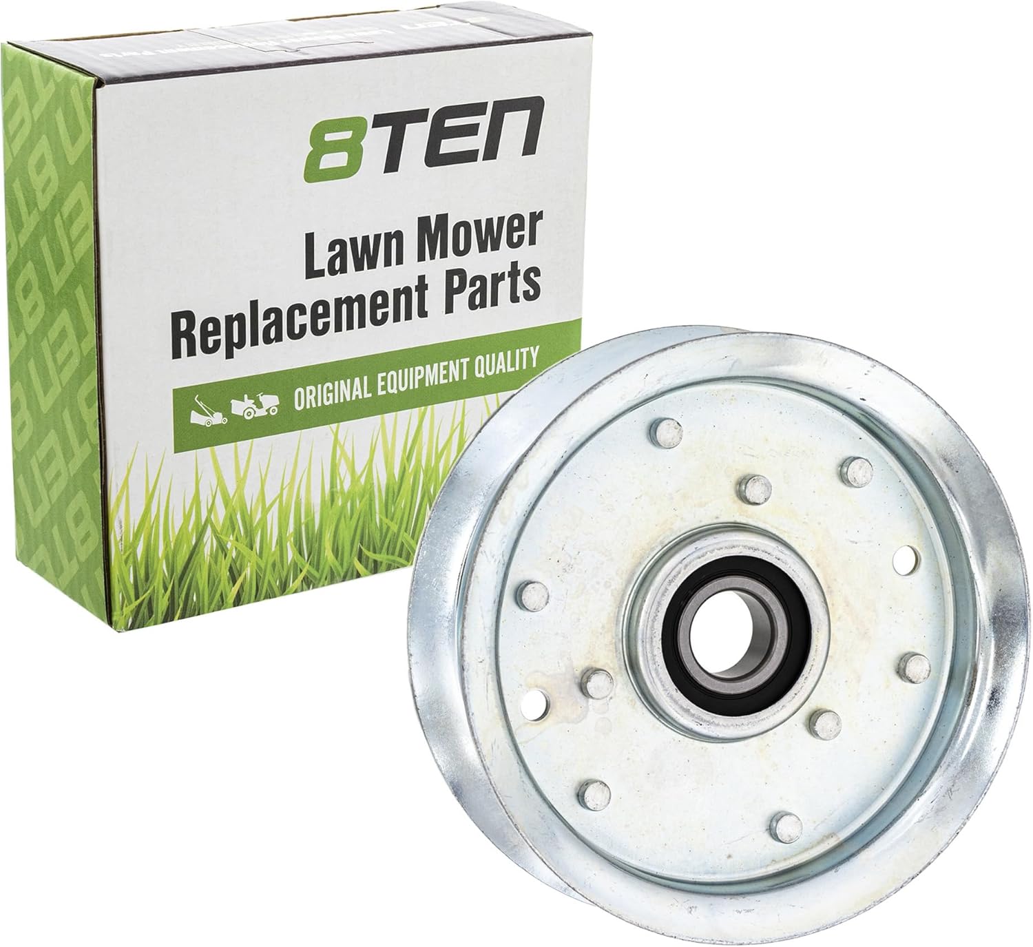 8TEN Flat Idler Pulley for Ariens Exmark Husqvarna 07300006 601000391 1-603497 07300039 AM37249 2 Pack