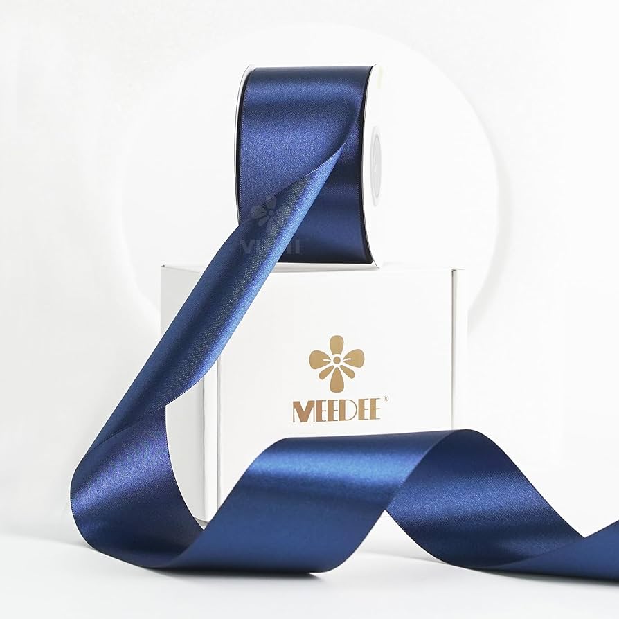 Amazon.com: MEEDEE 2 Inch Navy Blue Ribbon Lux Double Faced Ribbon Amazon.com: MEEDEE 2 Inch Navy Blue Ribbon Lux Double Faced Ribbon