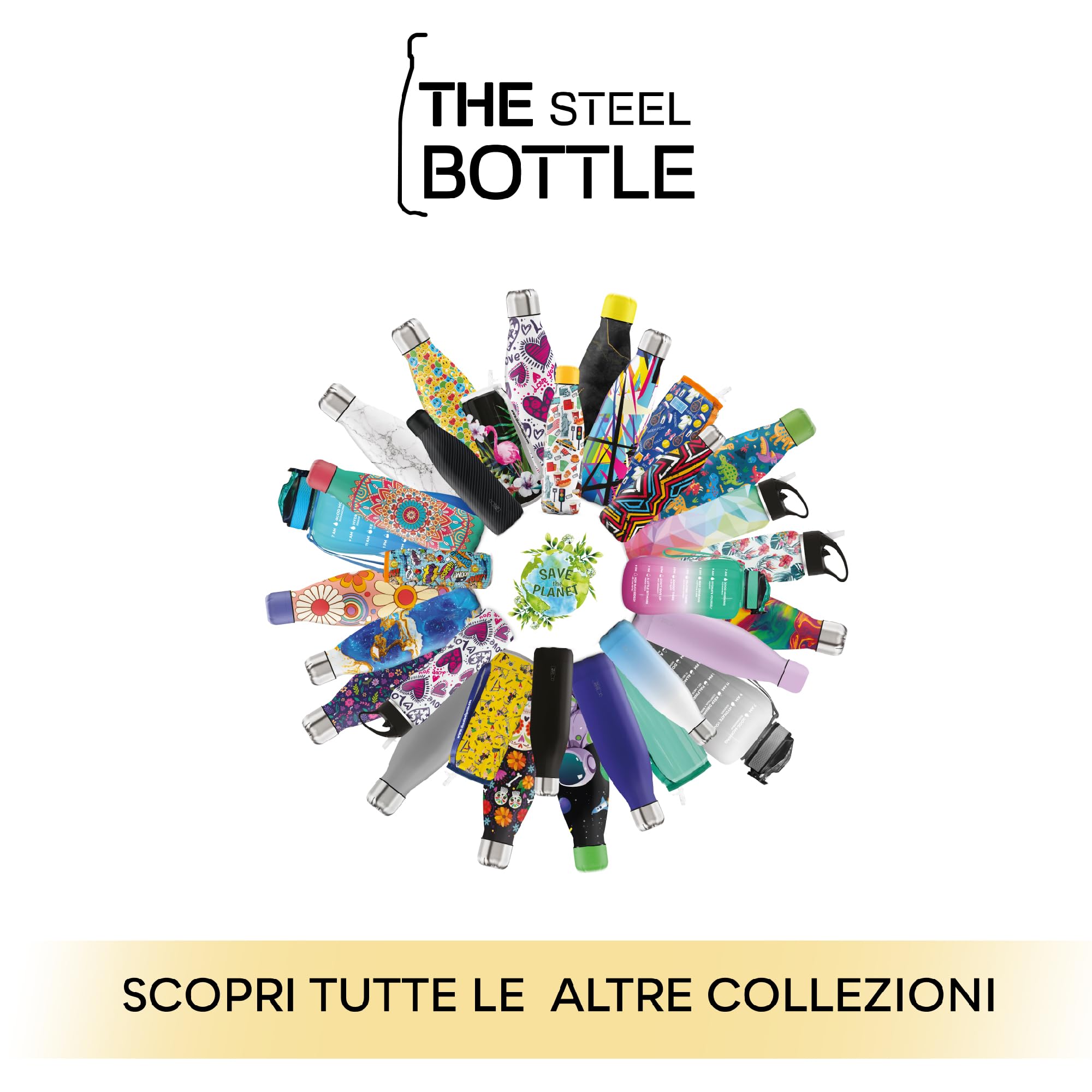 THE STEEL BOTTLE - Botella de agua motivacional deportiva de 1 litro con niveles e indicador de tiempo, pajita y franjas horarias - BPA y Phthalate Free - cierre hermético (Ice Blue & Pink)