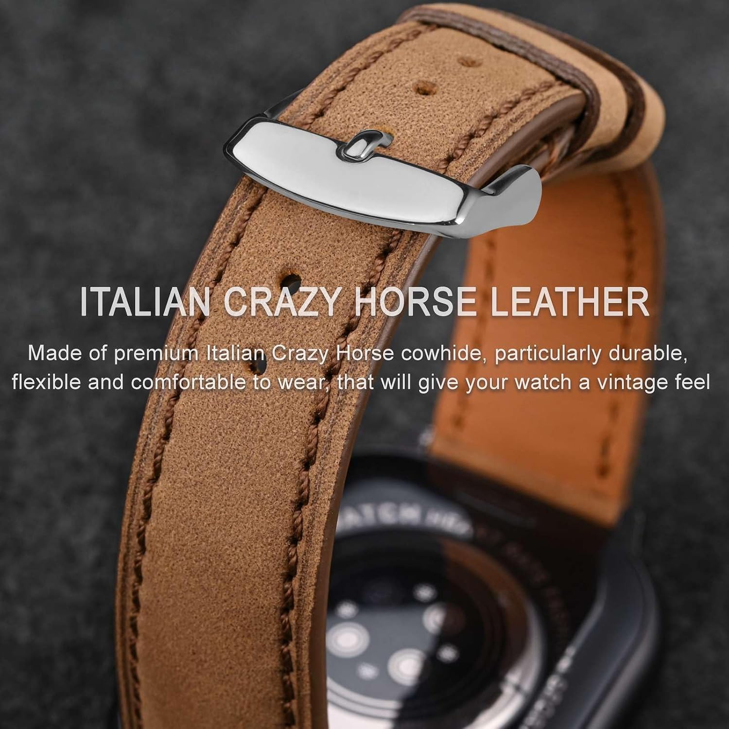ANNEFIT Watch Bands 18mm 20mm 22mm, Premium Full Grain Leather Watch Straps for Men and Women