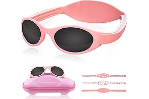 Lictin Baby Sunglasses- Infant Polarized Sunglasses with Head Strap for 0-2 Years Boys and Girls