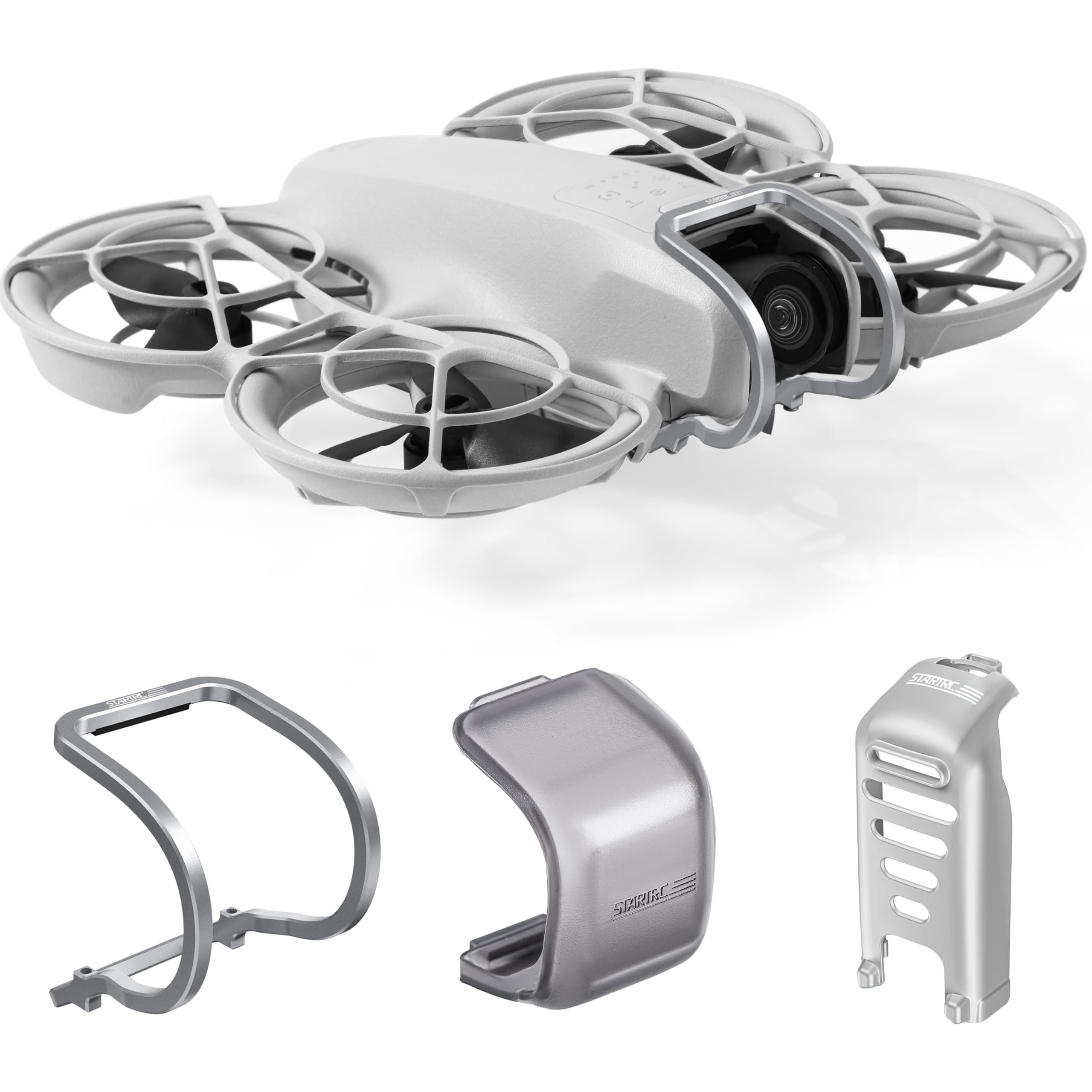 STARTRC 3-IN-1 for DJI Neo Accessories,Neo Gimbal Bumper Guard+Gimbal Cover+Landing gear Battery protector for DJI Neo Drone Protection