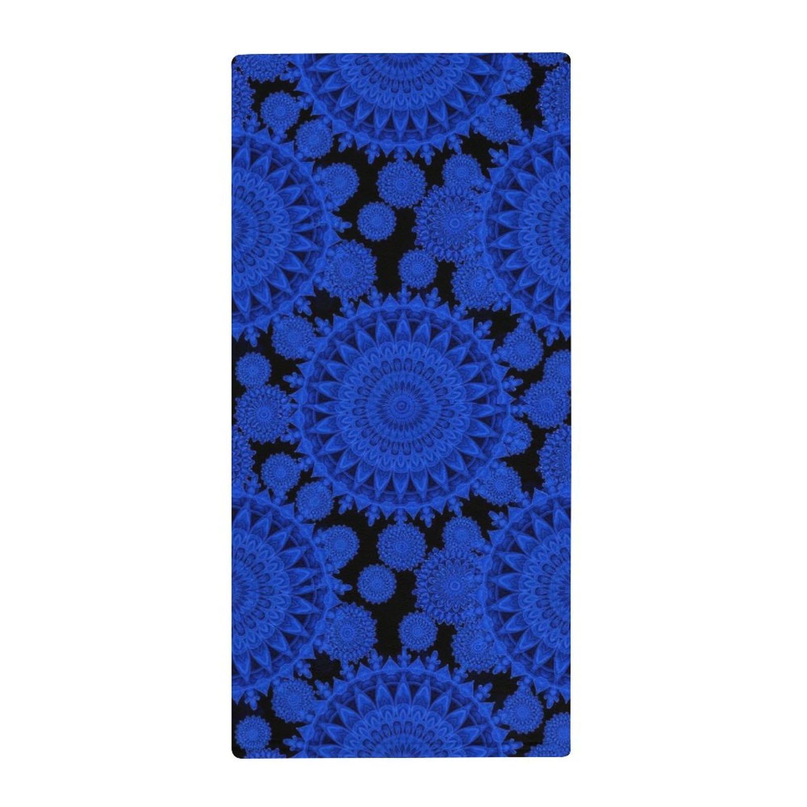 Anceky Professional Spa Fingertip Towels, Blue Flower Tie Dye Design Ultra Soft Hand Towels for Hotels, Yoga & Decorative Bathrooms
