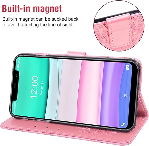 Miniatura 3 de Asuwish OUKITEL C22 - Funda para teléfono con protector de pantalla de vidrio templado y piel de girasol, delgada, soporte para tarjetas, accesorios