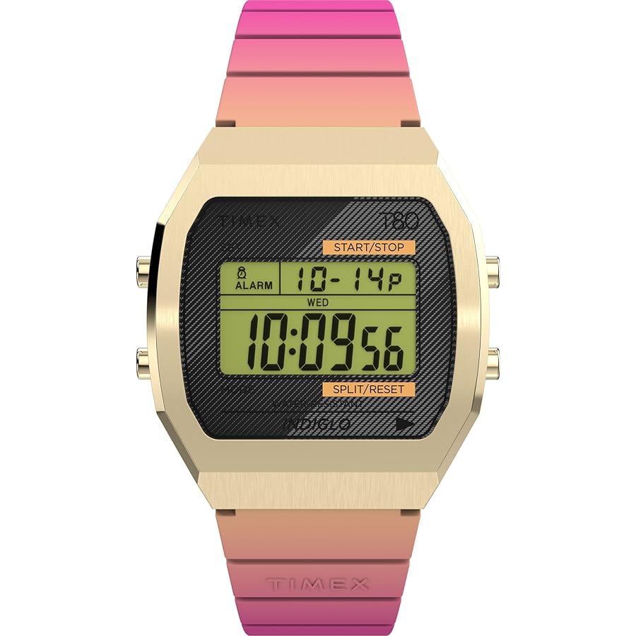 Amazon.com: Timex Unisex T80 Steel 36mm Watch - Pink Strap