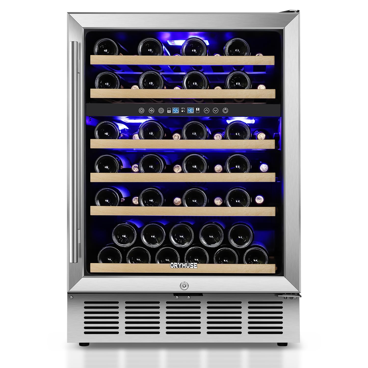 ORYMUSE 24 Inch 46 Bottle Dual Zone Wine Cooler