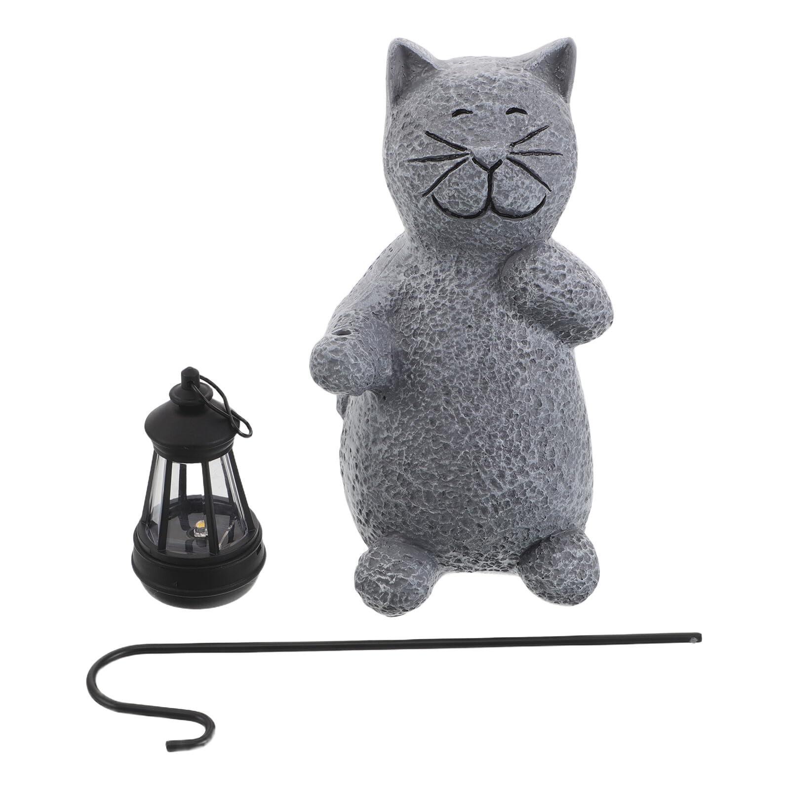 Lanterne solaire chat étanche pour éclairer un jardin sombre sans installation électrique
