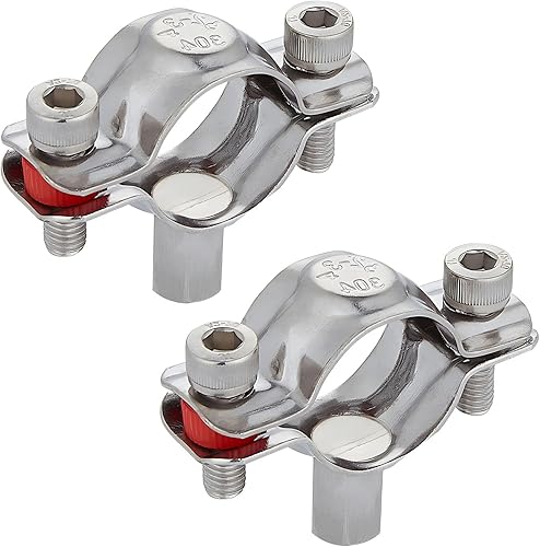 2 piezas alargar anillo dividido suspensión de tubo 304 acero inoxidable resistente soportes de tubería para tubería OD 45-48mm (1.77-1.89in)