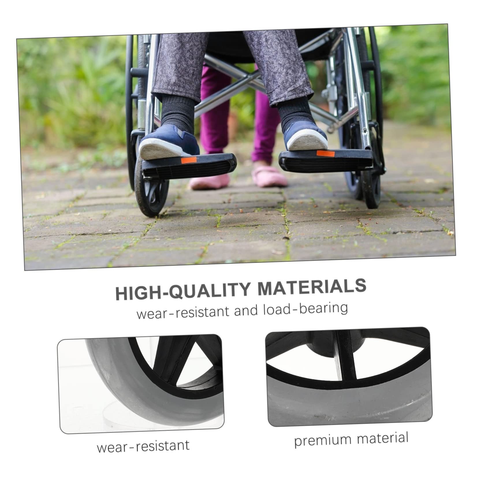 Ruedas Delanteras para Silla de Ruedas, Recambio 4 Piezas Abs Pvc Acero | Repuesto Compatible Andador y Uso Interior o Exterior, Rodaje Suave y Resistente al Desgaste