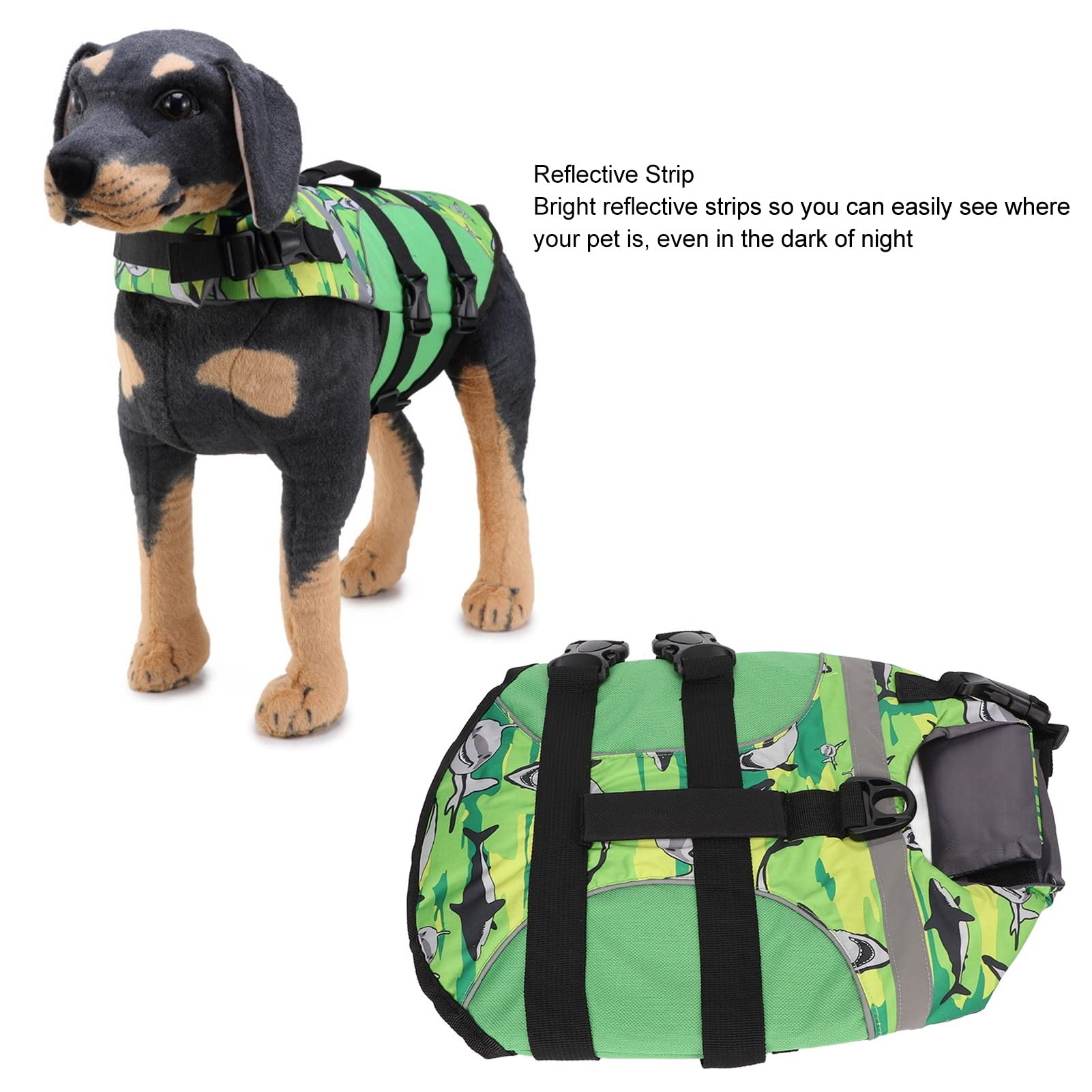 Chaleco Salvavidas Reflectante Ajustable para Perros para Nadar y navegar (l)