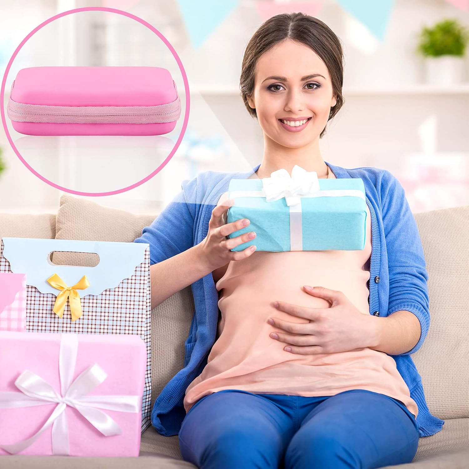 Baby Healthcare and Grooming Kit 20 in 1 Portable Baby Safety Care Set Include Hair Brush Comb Nail Clipper Nasal Aspirator Baby Thermometer for Nursery Newborn Infant Girls Boys Keep Clean (Pink) : Baby