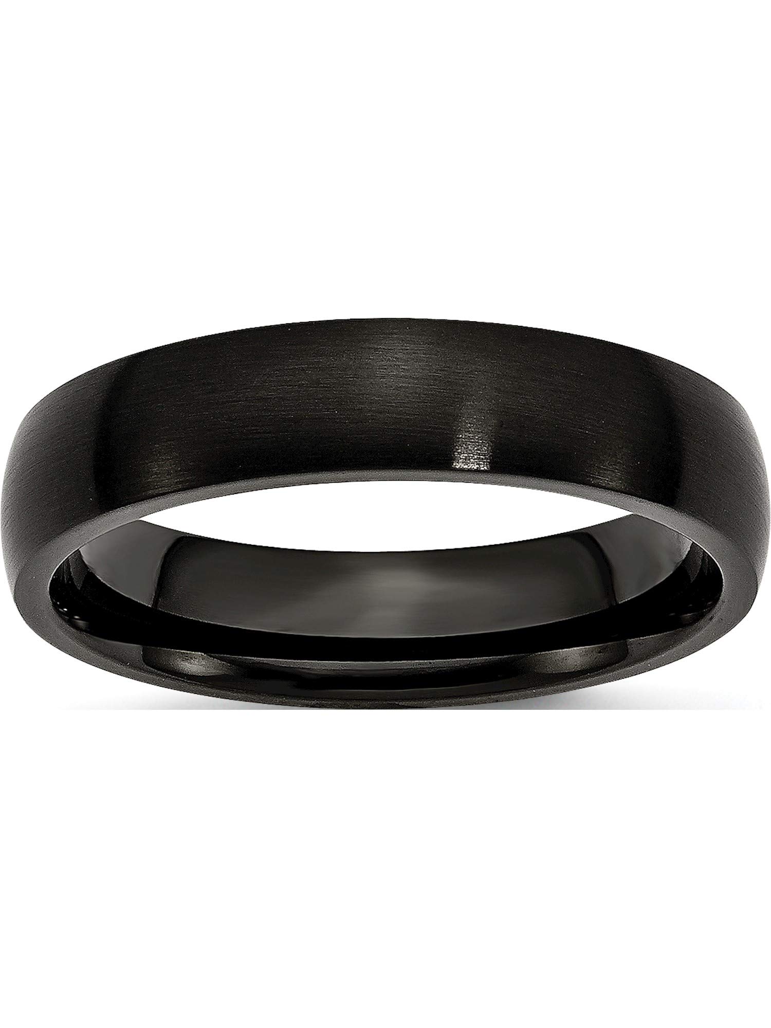 Chisel Stainless Steel 5mm Black IP-Plated Brushed Band (Width=5)